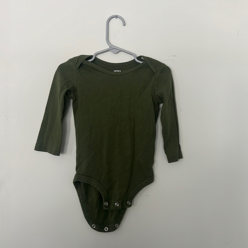 CARTERS 18 month green long sleeve onesie